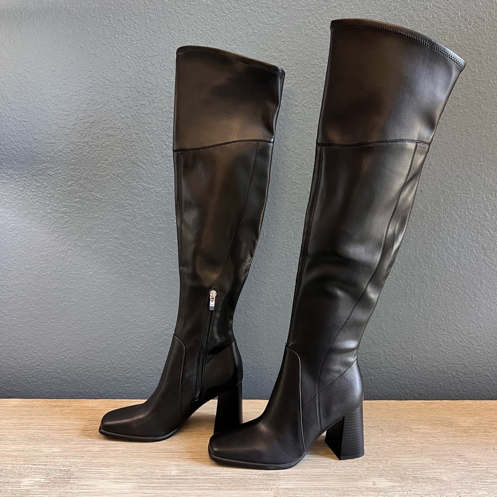 🆕 Marc Fisher Black Over the Knee Boots - Picture 3 of 9